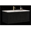 Meuble-lavabo flottant rayé en chêne noir brossé de 36 pouces avec lavabo en céramique blanche, pré-assemblé pour les salles de bain modernes-1374244666-1374244668