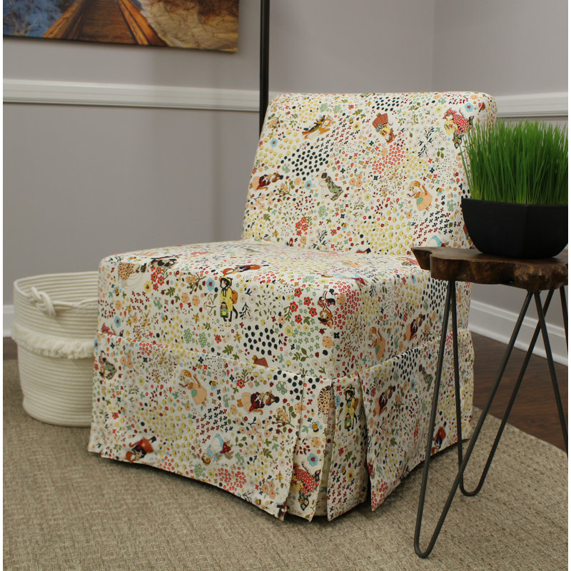 Hentz Upholstered Slipper Chair, Permanent Yellow Deep