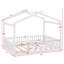 Structure de lit en bois avec clôture-709526564