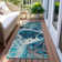Washable Abstract Indoor / Outdoor Rug