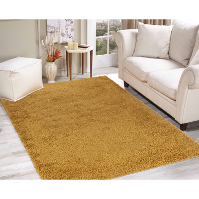 Esterly Gold Shaggy Rug
