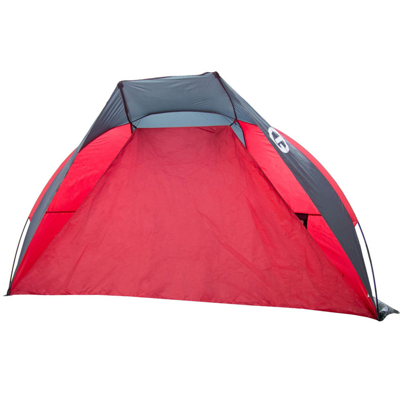 Tahoe Gear Cruz Bay Summer Sun Shelter and Beach Shade Tent Canopy, Red