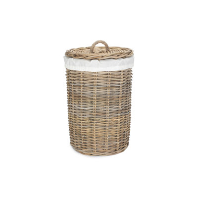 Wicker Laundry Hamper Basket with Lining