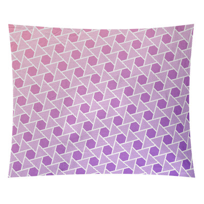 Tapisserie murale hexagonales et triangles
