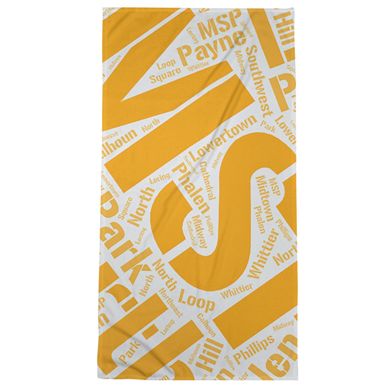 Lightweight Beach Towel, Orange, Microfiber, New York