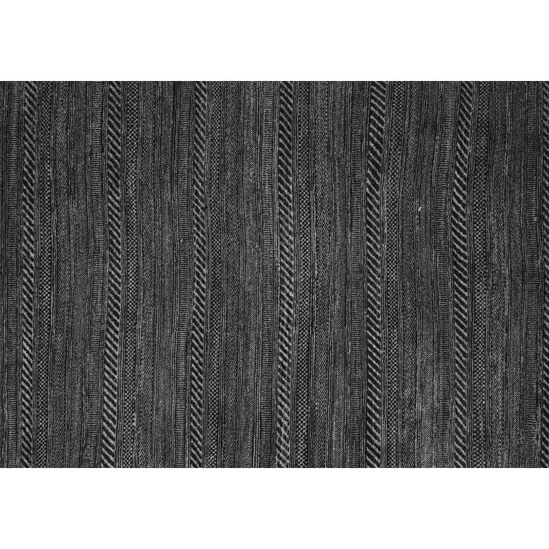 Tapis gris en chenille / polyester tissé à la machine Prochaska, Tapis de couloir 2 pi x 5 pi