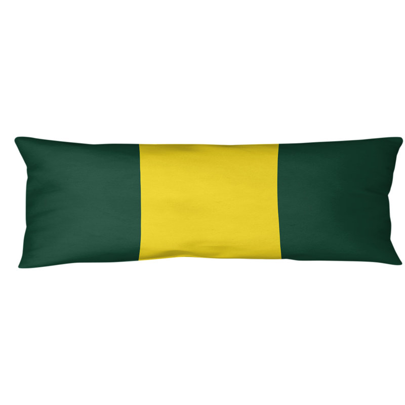 Polyester Medium Pillow, Alabama , Green/Yellow/Green