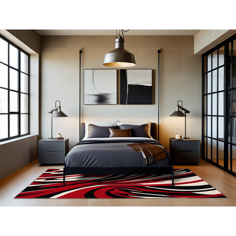 Crimson Path Rug, Rectangle 2' x 3'