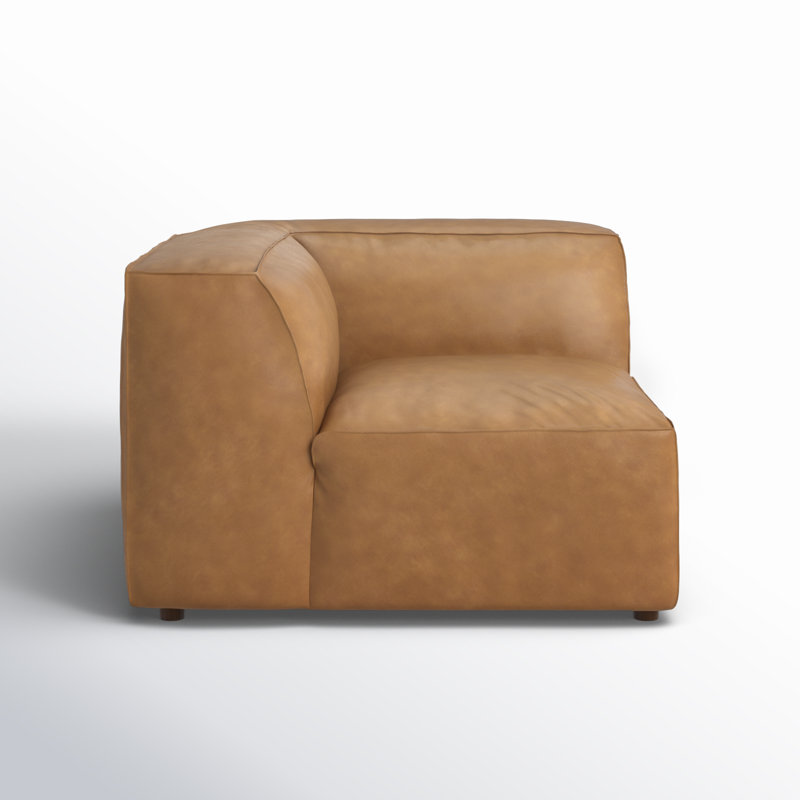 Form Corner Chair Espersso Brown, Tan Top Grain Leather