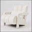 Fauteuil d'appoint rembourré moderne et confortable avec tissu en lin doux et coussin pour le salon et la chambre à coucher-250562182
