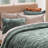 EVERGRACE Wave Crushed Velvet Duvet Cover & Comforter Set - Queen/King Size Oversized Bedding Set with 2 Shams-105886622-105886619