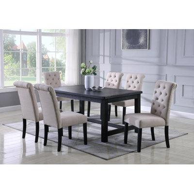 Leviton Urban Style Wood Turned-Leg Dining Set