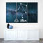 «Libra Zodiac Constellation», ensemble de 3 impressions sur toile par Luna-2387692