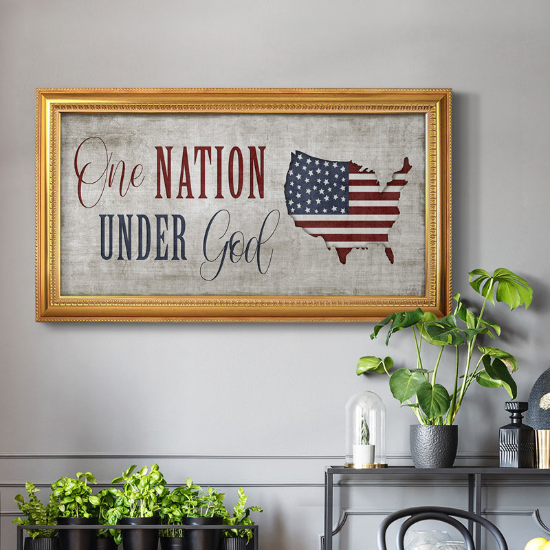 " One Nation Under God ", 25" H x 45" W x 1" D