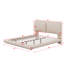 Grand lit plateforme tapissier avec lumière pour capteur et 2 dossiers, 2 ensembles de ports USB et une prise-2013653841