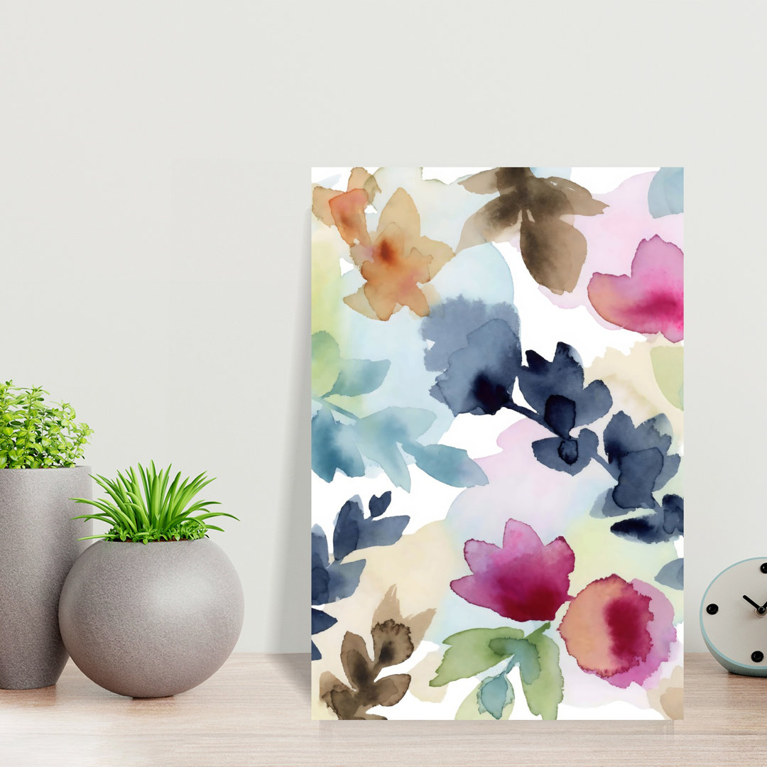 Watercolor Floral Abstract Contemporary Delicate Wall Art Print