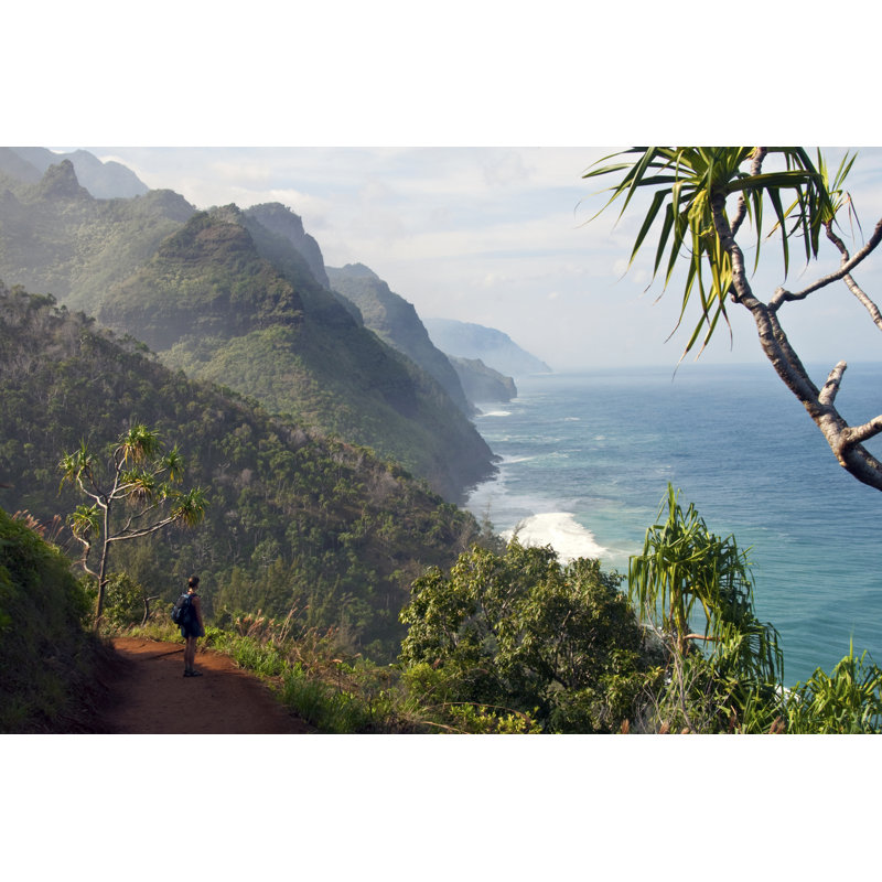 Na Pali Hike by CampPhoto - No Frame Art Prints on Canvas, 81cm H x 122cm W