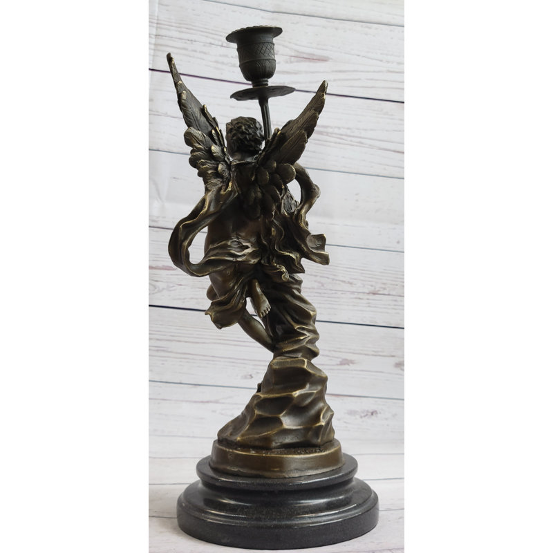 Figurine ange bronze Bursa «Psyché et Éros»