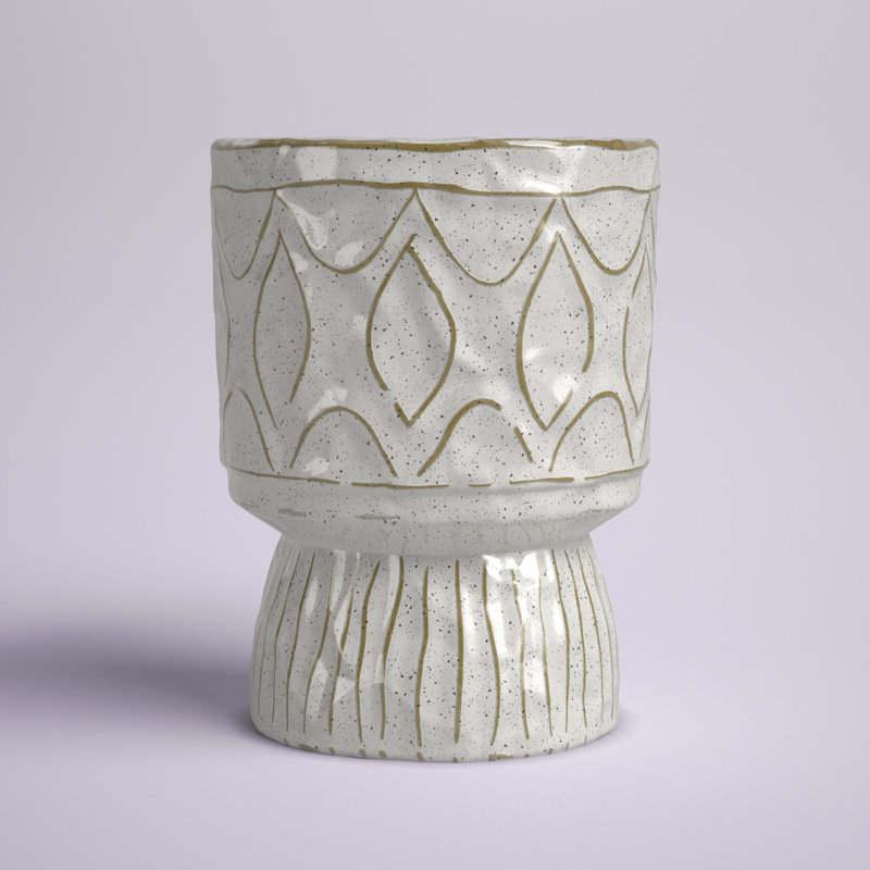 Kymani Trellis Table Vase, 6.5" H x 5" W x 5" D, Gray