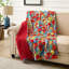 Jeté Greenland Home Fashions Poppies - 50 po x 60 po à motif floral en microfibre avec dossier en coton et bourre en polyester