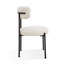 Chaise d'appoint rembourrée en métal Abyade