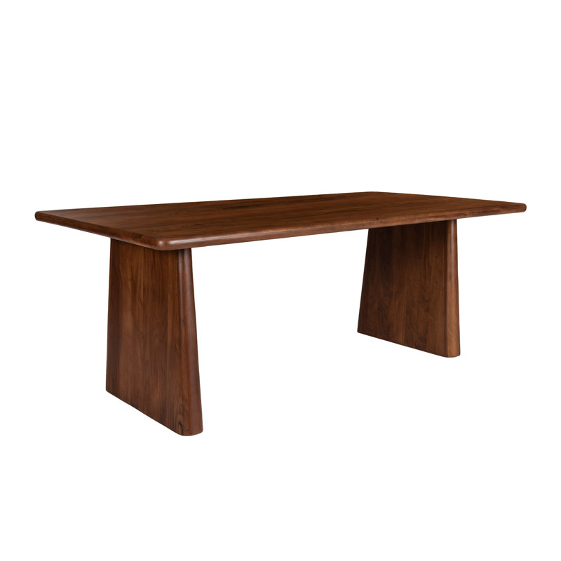 Acacia Solid Wood Dining Table, Walnut