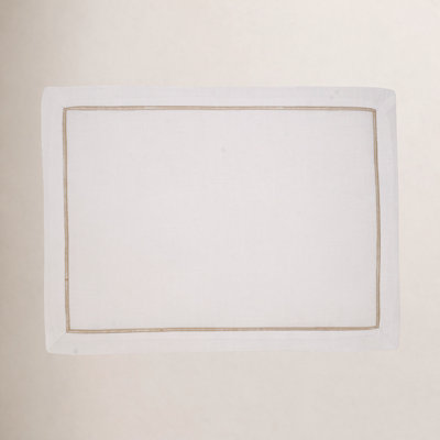 Embroidered Line Design Placemat (Set of 4)
