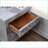 Transitional Gray Solid Wood 3-Drawer Bedroom Nightstand