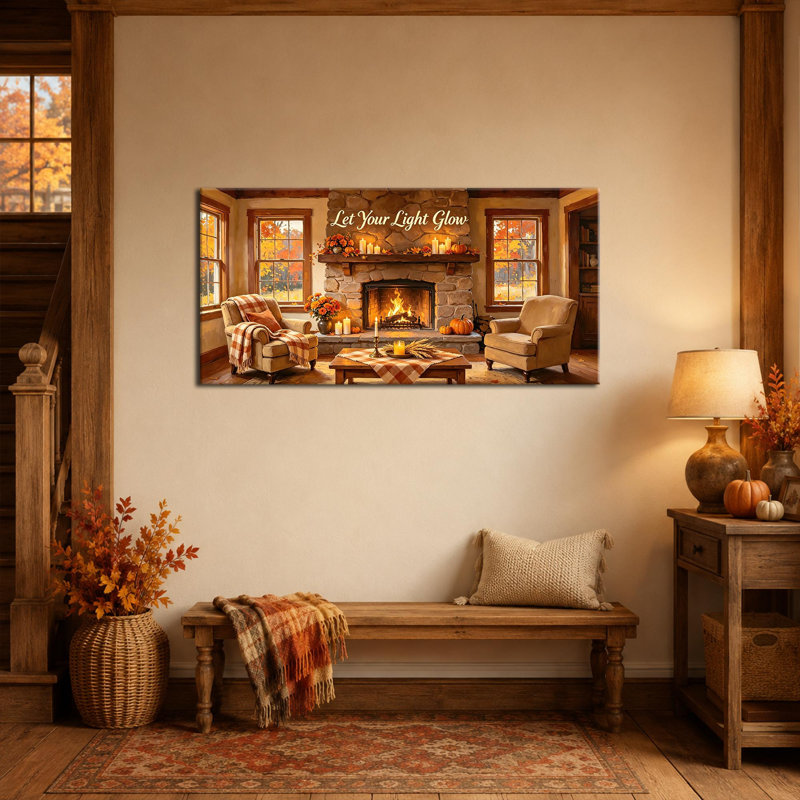 CXVU, art mural sur toile d'automne, citation d'automne, décoration murale 24 x 12 po, 12 x 24 pouces