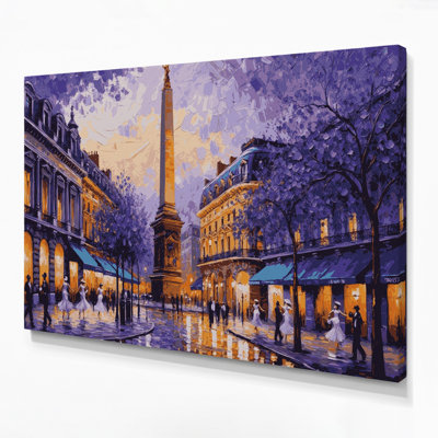 Art mural sur toile mauve avec cités, villes et espaces de l'Argentine