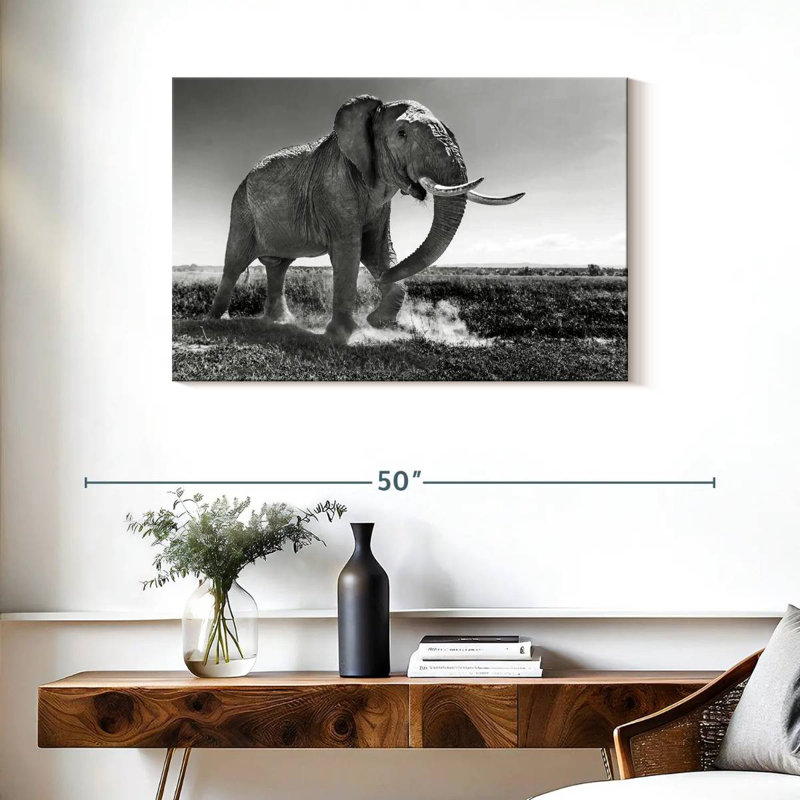 Brampt Grassland Elephant, 24" H x 36" W