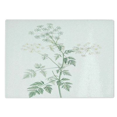 Glass Hemlock Flowers by Pierre-Joseph Redoute Chopping Board