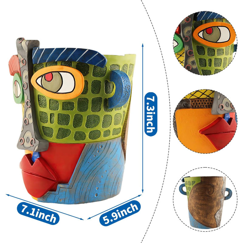 Abstract Face Planter Head Pot