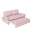 Canapé-lit multifonctionnel en velours, causeuse convertible rose moderne pour le salon