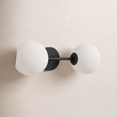 Jaina 2 Light Glass Dimmable Armed Sconce