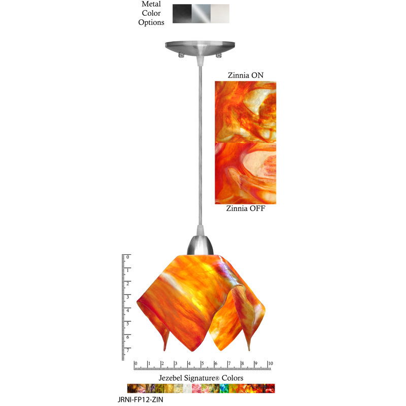 Luminaire suspendu Amergin, Petit, Nickel, Zinnia