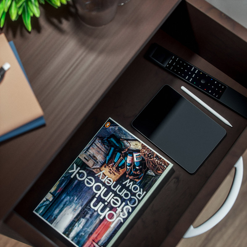 Rodaina 40cm W MDF/particle Board Bedside Table, Wenge