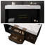 Meuble-lavabo mural de 39,4 po de largeur, armoire de rangement murale avec lavabo en céramique, tiroirs et tablettes ouvertes (blanc et noir)-696626846