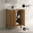 Troyes 24" Freestanding Bathroom Vanity In Brown Oak With Black Sink Top-108038738-108038739