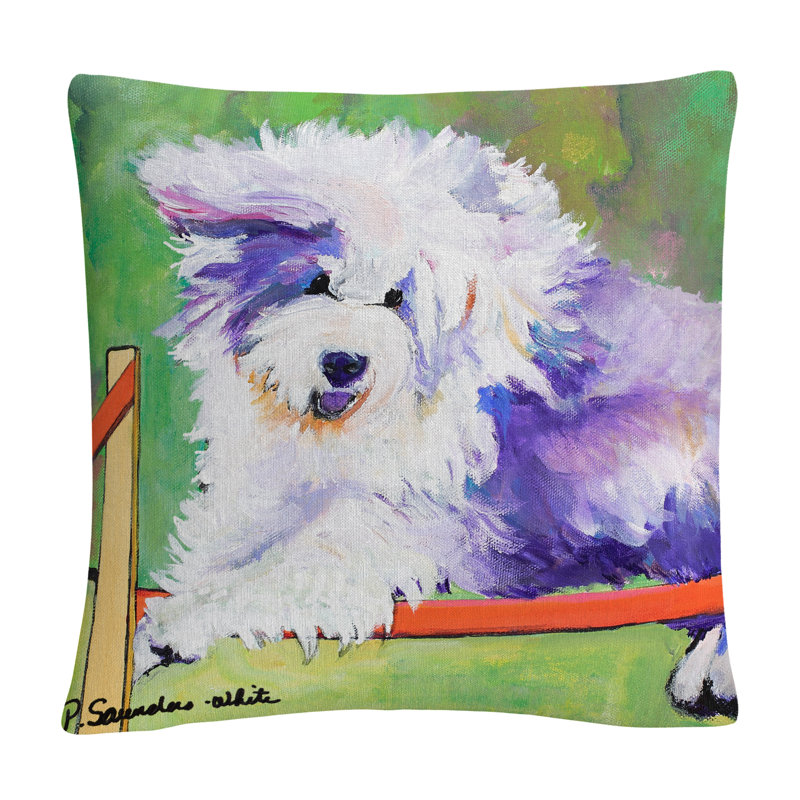 Coussin décoratif de 16 po Pat Saunders-White Tibetan Trials