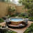 Hot Tub Surround Black Poly Rattan-89928135