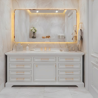 Nordic style luxury bathroom cabinet