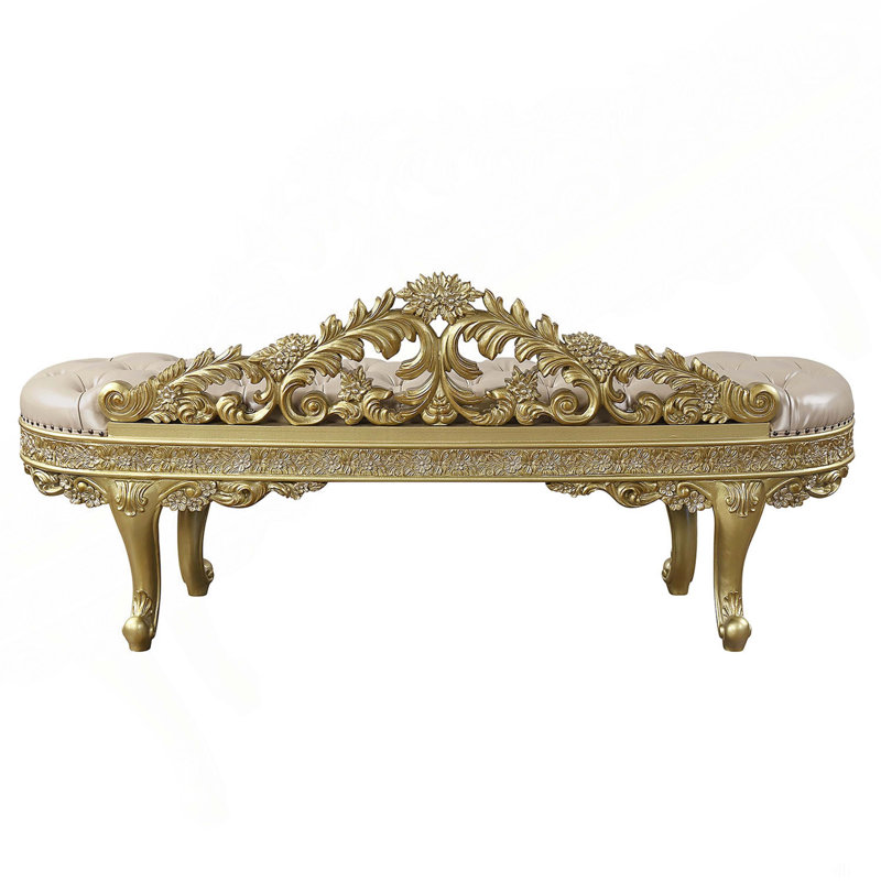 Banc en cuir synthétique et finition