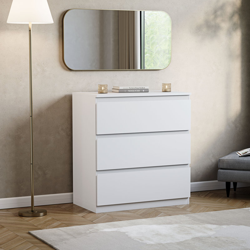 Cunha 70cm W 3 - Drawer Chest of Drawers, White