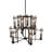 12 - Light Steel Dimmable Geometric Chandelier