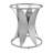 Aindrias Round Glass Top with Steel Base Dining Table