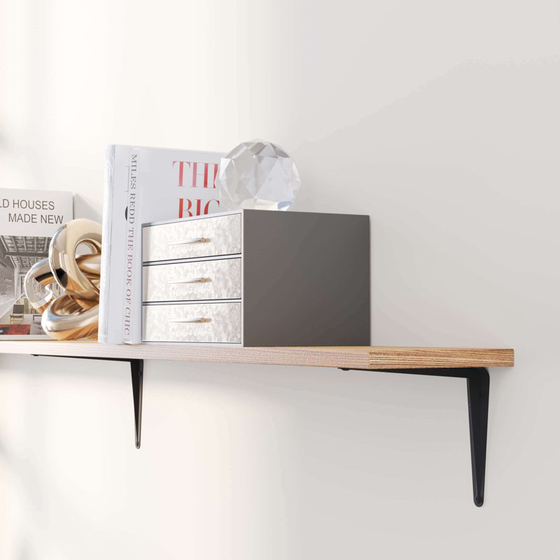 Paulownia Floating Shelf, 5.6" H x 60" W x  6" D