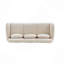 Canapé capitonné 3 places 78 po 78 po avec 3 coussins pour chambre à coucher, bureau, appartement