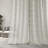 Marylane Geometric Patterned Faux Linen Sheer Curtains for Bedroom & Living Room Curtains - Single Panel Drapes-1137435138-1077455644
