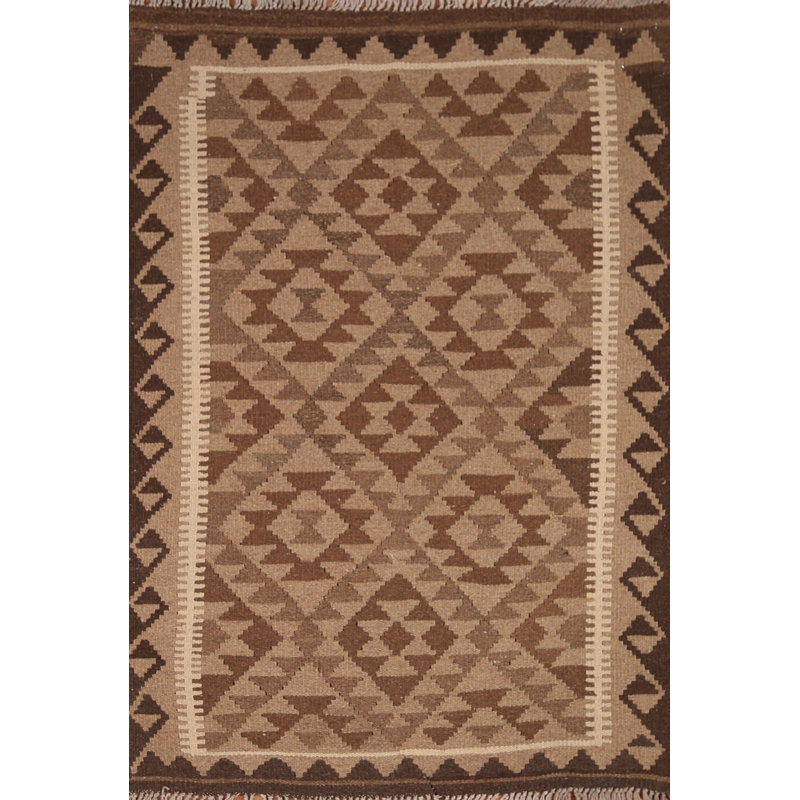 Kilim Reversible Wool Area Rug 3x5
